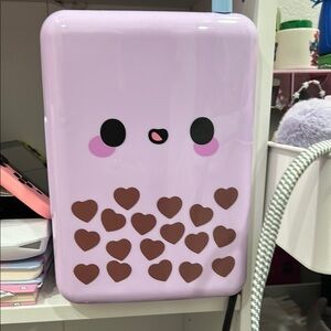 Purple Boba tea mini fridge